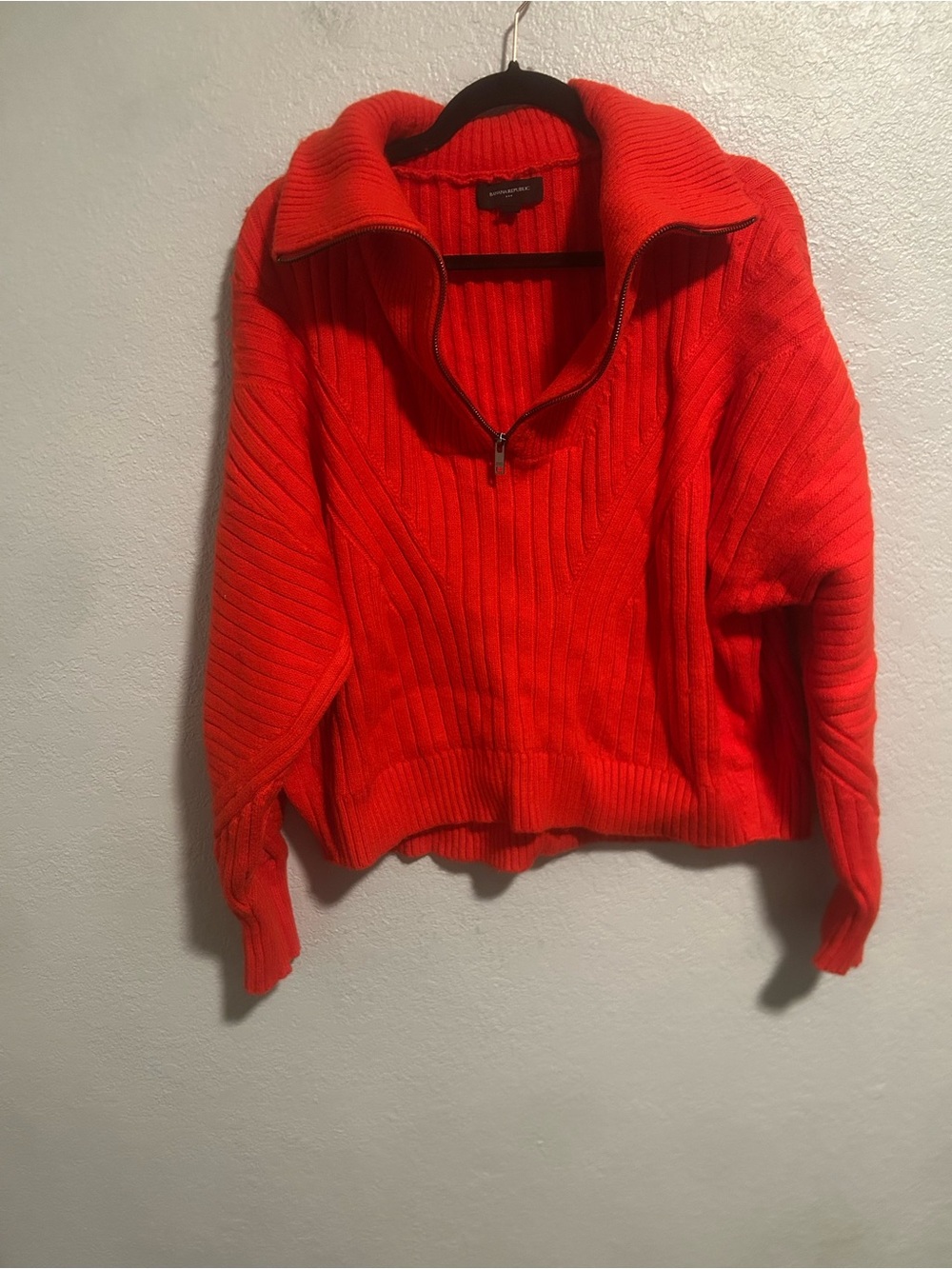 Banana republic half zip ribbed sweater pullover